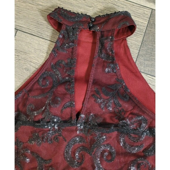 2 for $20  Altar'd State Red and Black Draco Halter Dress - Picture 6 of 7